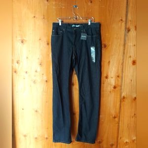 Eddie Bauer Dark Blue Cotton Classic Straight Tall Jeans